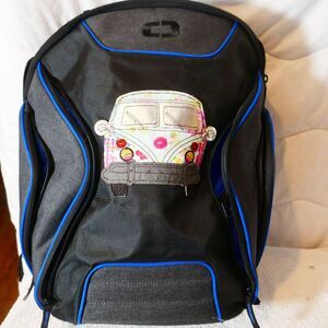 Ogio Magellan Hatch Backpack Laptop Bag Black Grey And Blue VW Bus